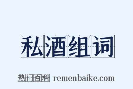 私酒组词是什么意思的图片